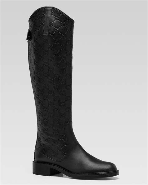 gucci maud tall flat boot|gucci leather boots.